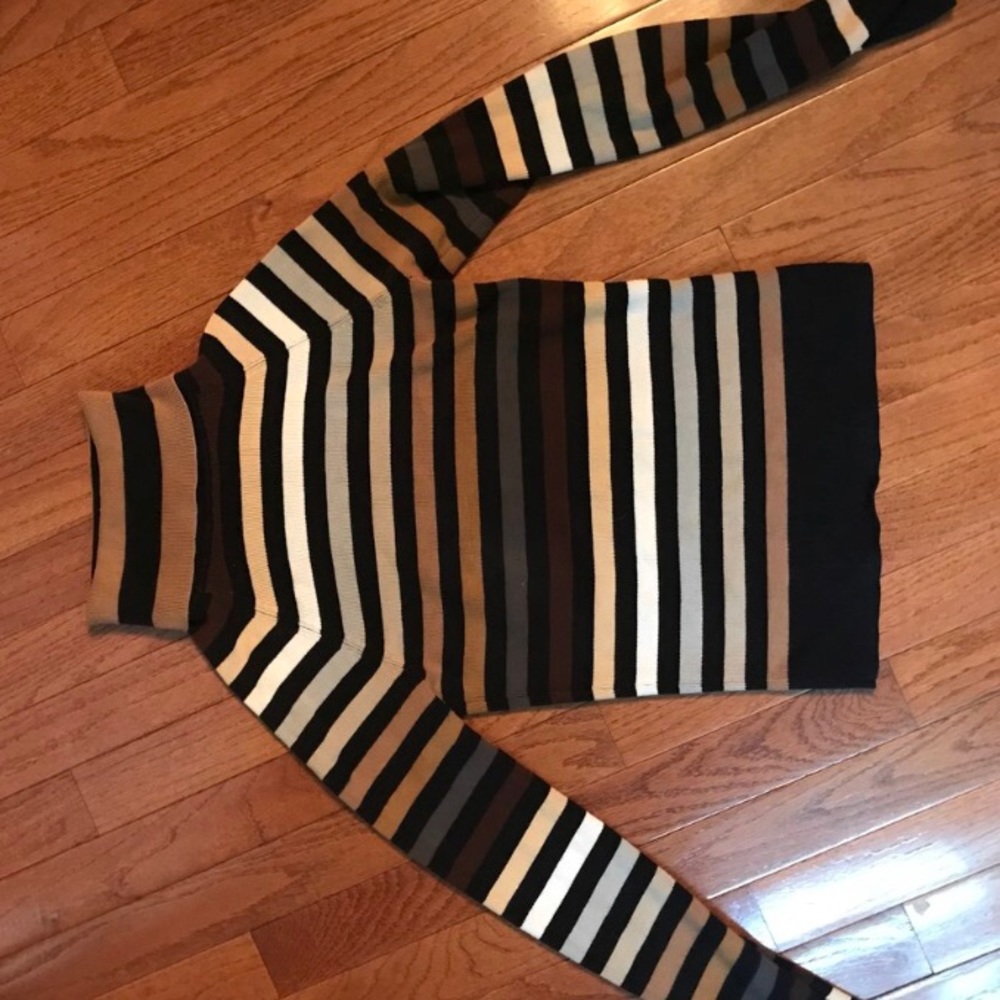 Striped turtleneck sweater